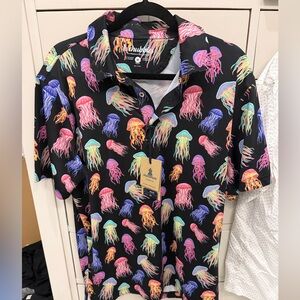 Men’s Chubbies Jellyfish Breezetech Polo Shirt NEW